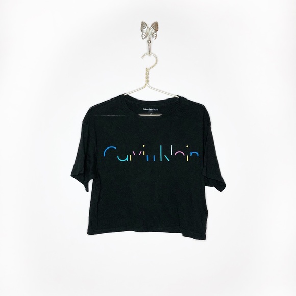 CALVIN KLEIN CROP TOP T-SHIRT - Picture 4 of 4